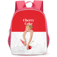 Cherry Coke Backpack School Bag StudentPack - Cherry Coke Vintage Promotional Poster Red White Background