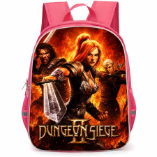 Dungeon Siege Backpack School Bag StudentPack - Dungeon Siege II Red Haired Warrior Poster