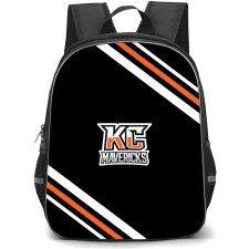 Kansas City Mavericks Backpack School Bag StudentPack - Kansas City Mavericks Large Logo With Stripe