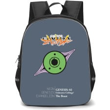 Neon Genesis Evangelion Unit 01 Backpack StudentPack - Evangelion Unit 01 Eye On Grey Background