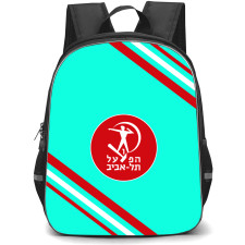 Hapoel Tel Aviv Basketball Club Backpack School Bag StudentPack - Large Logo With Stripe