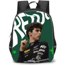 F1 Formula One Gabriel Bortoleto Backpack StudentPack - Gabriel Bortoleto Candid Photo On Green Background
