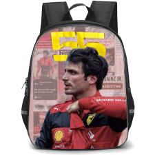 F1 Formula One Carlos Sainz Backpack StudentPack - Side View Portrait
