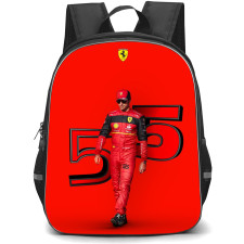 F1 Formula One Carlos Sainz Backpack StudentPack - Standing Red Background