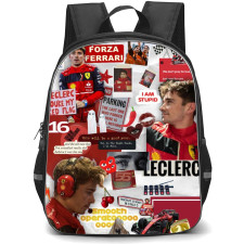 F1 Formula One Charles Leclerc Backpack StudentPack - Aesthetic Collage Art