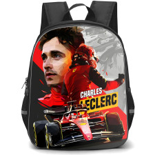 F1 Formula One Charles Leclerc Backpack StudentPack - Cartoon Art Poster.jfif