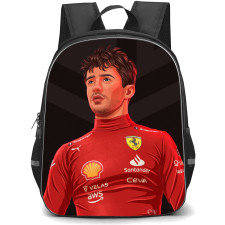 F1 Formula One Charles Leclerc Backpack StudentPack - Cartoon Portrait