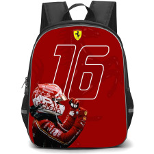 F1 Formula One Charles Leclerc Backpack StudentPack - Charles Leclerc Forza Ferrari Number 16 Red Poster