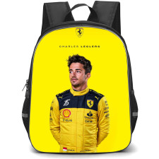 F1 Formula One Charles Leclerc Backpack StudentPack - Minimalist Yellow Portrait
