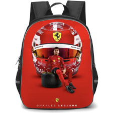 F1 Formula One Charles Leclerc Backpack StudentPack - Sitting on the Wheel Poster