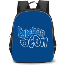 F1 Formula One Esteban Ocon Backpack StudentPack - Blue Text Sticker Art
