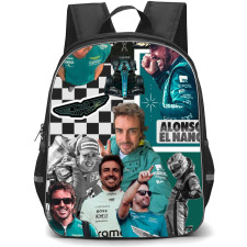 F1 Formula One Fernando Alonso Backpack StudentPack - Aesthetic Collage Art