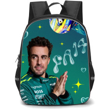 F1 Formula One Fernando Alonso Backpack StudentPack - Futuristic Gleam Poster