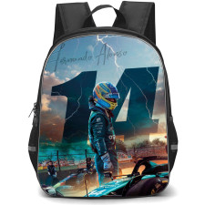 F1 Formula One Fernando Alonso Backpack StudentPack - Lightning Strike Poster