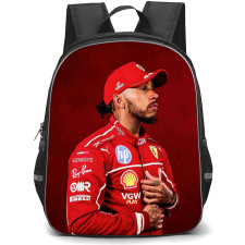 F1 Formula One Lewis Hamilton Backpack StudentPack - Lewis Hamilton Unveil 2025 Scuderia Ferrari HP Race Suit Poster