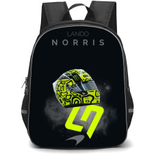 F1 Formula One Lando Norris Backpack StudentPack - Lando Norris Helmet And Logo On Dark Background
