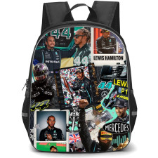 F1 Formula One Lewis Hamilton Backpack StudentPack - Retro Film Collage Art