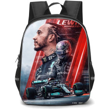 F1 Formula One Lewis Hamilton Backpack StudentPack - Side View Poster
