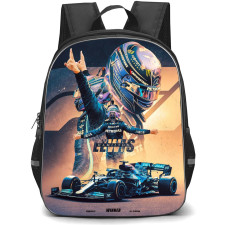 F1 Formula One Lewis Hamilton Backpack StudentPack - Side and Back Poster