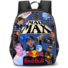 F1 Formula One Max Verstappen Backpack StudentPack - Aesthetic Collage Art