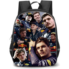 F1 Formula One Max Verstappen Backpack StudentPack - Race Fit Collage Black Background