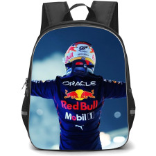 F1 Formula One Max Verstappen Backpack StudentPack - Max Verstappen Standing And Spreading Hands Poster