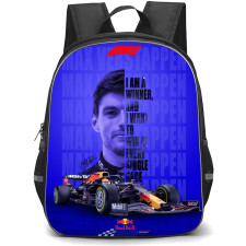 F1 Formula One Max Verstappen Backpack StudentPack - Max Verstappen I Am A Winner And I Want To Win Quote Word Art Sticker