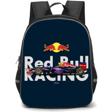 F1 Formula One Redbull Backpack StudentPack - Redbull F1 RB9 Sebastian Vettel Car Vector Illustration On Dark Background