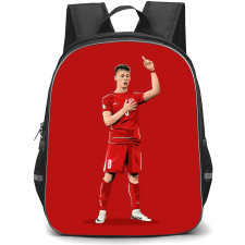 Arda Guler Backpack School Bag StudentPack - Arda Guler Iconic Goal Celebration Pose Illustration Art On Red Background