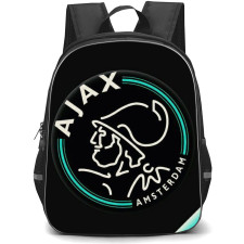AFC Ajax Backpack StudentPack - Ajax Logo Black and Blue Background