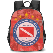 Asociacion Atletica Argentinos Juniors Backpack School Bag StudentPack - Asociacion Atletica Argentinos Juniors Stadium with Logo Red Collage Effect