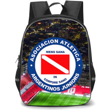 Asociacion Atletica Argentinos Juniors Backpack School Bag StudentPack - Asociacion Atletica Argentinos Juniors Stadium View with Logo Sunset Effect