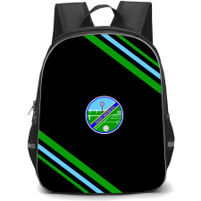 Ascot United Football Club Backpack School Bag StudentPack - Ascot United Football Club Large Logo With Stripe