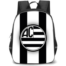 Athletic Club MG Backpack School Bag StudentPack - Athletic Club MG Logo with Black and White Vertical Stripe