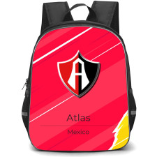 Atlas Futbol Club Backpack School Bag StudentPack - Atlas Futbol Club Logo with Diagonal Stripe Red Effect