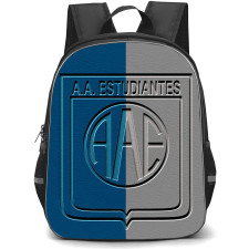 Asociacion Atletica Estudiantes Backpack School Bag StudentPack - Asociacion Atletica Estudiantes Blue and Grey Effect with Large Logo