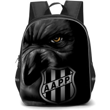 Associacao Atletica Ponte Preta Backpack School Bag StudentPack - Associacao Atletica Ponte Preta Logo with Wolf Shadow Background