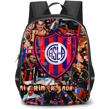 Club Atletico San Lorenzo de Almagro Backpack School Bag StudentPack - Club Atletico San Lorenzo de Almagro Football Champions Collage with Logo