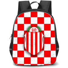 Club Atletico Barracas Central Backpack School Bag StudentPack - Club Atletico Barracas Central with Logo Red Checkerboard Effect
