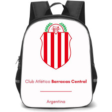 Club Atletico Barracas Central Backpack School Bag StudentPack - Club Atletico Barracas Central Argentina with Logo White Background
