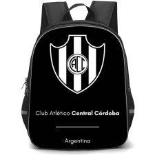 Club Atletico Central Cordoba Backpack School Bag StudentPack - Club Atletico Central Cordoba Logo With Black Background