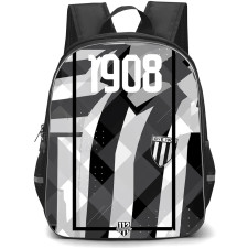 Club Atletico Gimnasia y Esgrima Mendoza Backpack School Bag StudentPack - Club Atletico Gimnasia y Esgrima Mendoza with Logo Diagonal Geometric Pattern