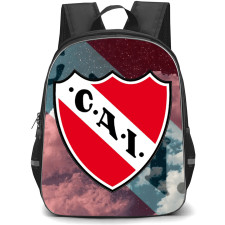 Club Atletico Independiente Backpack School Bag StudentPack - Club Atletico Independiente Flag with Logo Cloud Effect