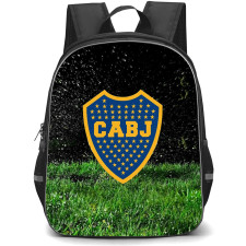 Club Atletico Boca Juniors Backpack School Bag StudentPack - Club Atletico Boca Juniors Green Grass with Logo