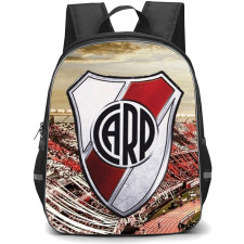 Club Atletico River Plate Backpack School Bag StudentPack - Club Atletico River Plate Stadium with Logo Football Crowd Background