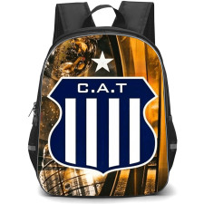 Club Atletico Talleres de Cordoba Backpack School Bag StudentPack - Club Atletico Talleres Trophy with Logo Golden Shine Effect
