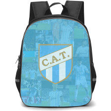 Club Atletico Tucuman Backpack School Bag StudentPack - Club Atletico Tucuman Stadium With Logo Blur Effect Players Collage