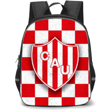 Club Atletico Union Backpack School Bag StudentPack - Club Atletico Union Logo with Red White Checker Pattern Design
