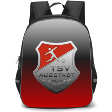Aubstadt Football Club Backpack School Bag StudentPack - Logo In Red And Gray Gradient Background
