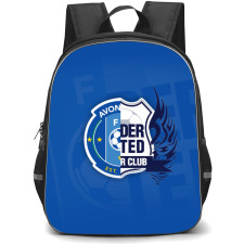 Avondale Football Club Backpack School Bag StudentPack - Logo Overlay In Blue Background